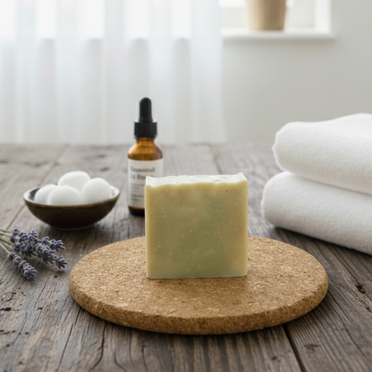 Rosemary, lavender and litsea natural handmade soap bar