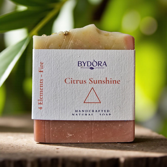 A bright, uplifting handmade soap with pink and yellow clays, enriched with lemon and orange essential oils. Gently cleanses while leaving the skin refreshed, soft and radian